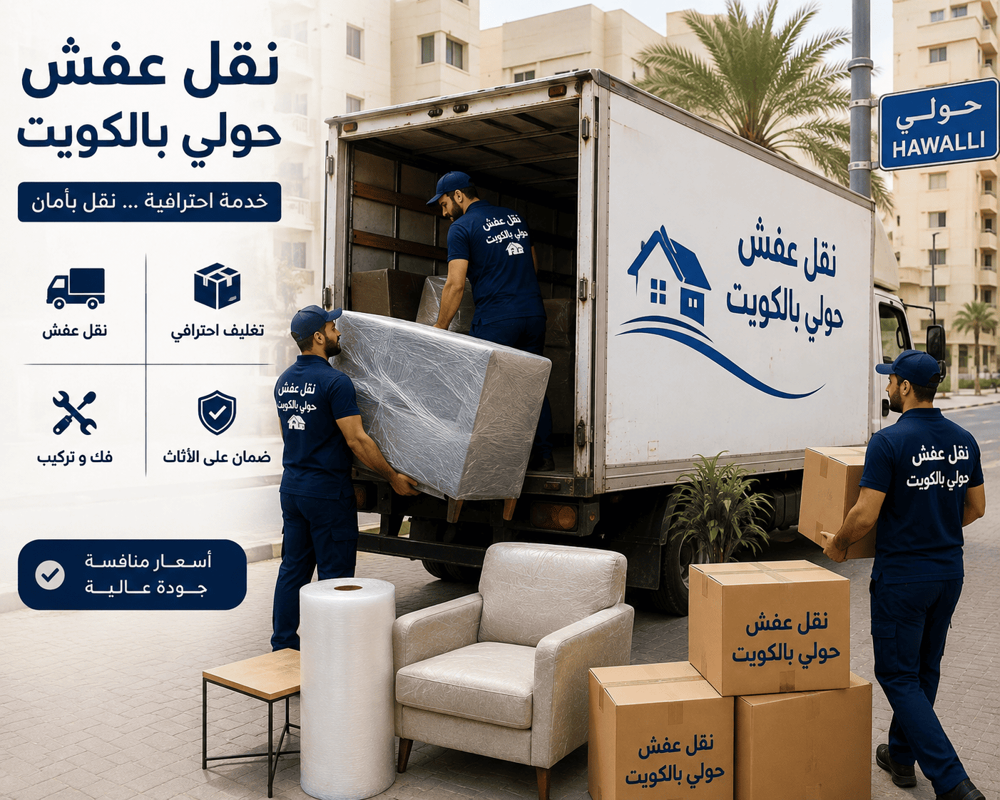 نقل عفش حولي بالكويت